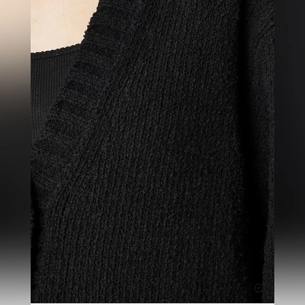 NWT J CREW Marina V-neck cardigan in black